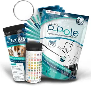 CheckUp P-Pole Dog Urine Collection Kit with 50 Test Strips for 10 Vital Health Indicators Stress-Free Home Testing for All Sizes