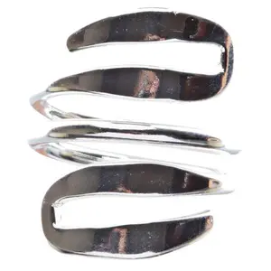 Modern Fashion Impressive Continuous Swirl Design Stretch Ring R204 Silver