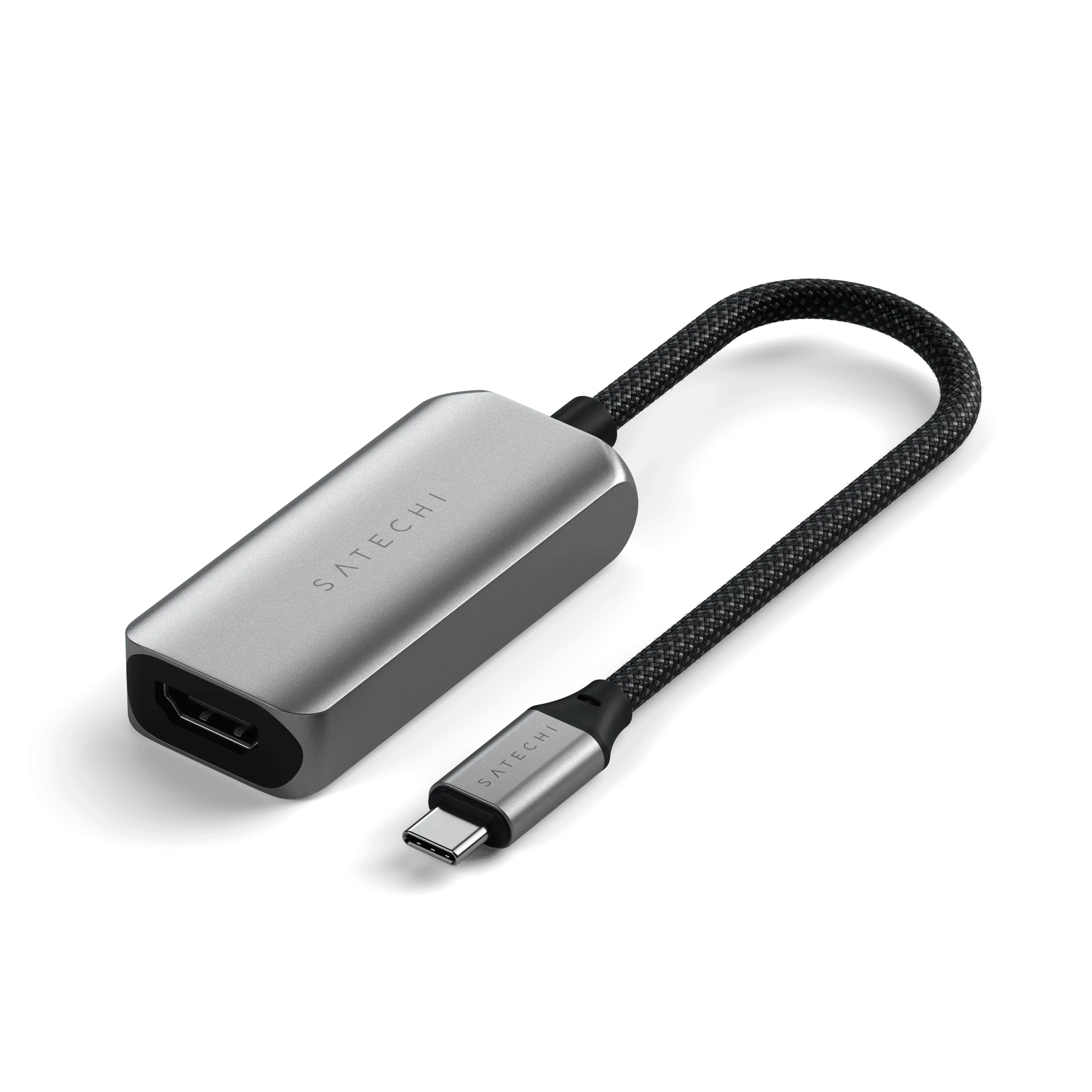 Satechi USB-C to HDMI 2.1 8K Adapter - 8K/60Hz, 4K/120Hz, HDR10+, Aluminum Braided Cable for MacBook Pro/Air, iPad Pro, Dell XPS, Surface Pro, Accessories, Device, Hdmi Output