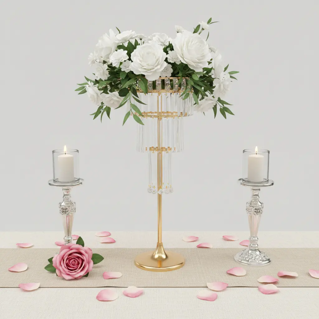 4-Layer Acrylic Flower Plant Display Rack (82cm) - Indoor Furniture for Home Decor Ornament, Party Decoration, Wedding Centerpiece