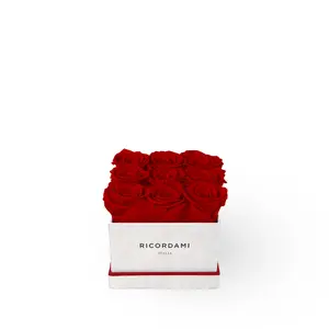 Preserved Rose Arrangement in Small Square Luxury Gift Box artificial flower