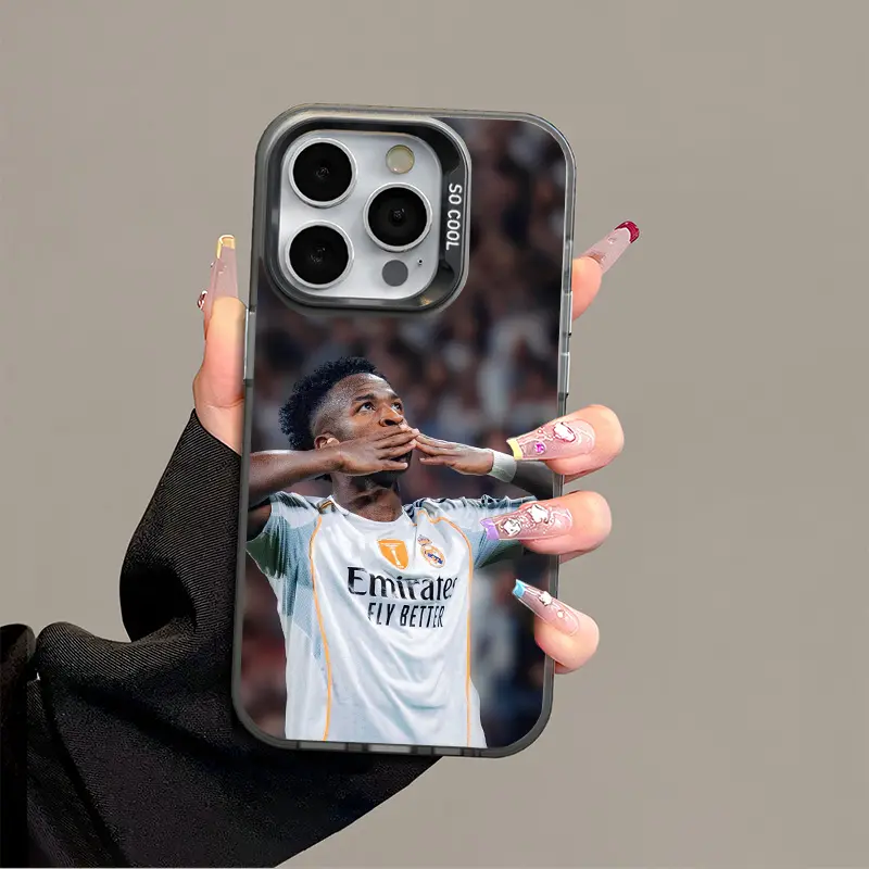 Vini Jr IPhone 17 Promax Phone Case Anti Drop Protective Case Suitable For iphone 16 15 14 13 SAMSUNG S25 24 23 22 ULTRA Acrylic Football Phone Case