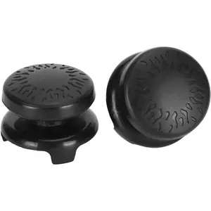 2 count Thumbstick Extender for  Consoles,  Texture Thumb Grip Stick Joystick Thumbstick for 5 Controller (Black)