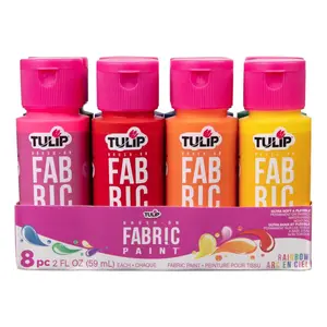 Tulip Brush-On Fabric Paint Rainbow 8 Pack