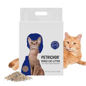 Tofu Cat Litter & Bentonite Mix, Natural Plant-Based Clumping Cat Litter, Low Dust, Fast Absorb, Strong Odor Control, 6 lbs