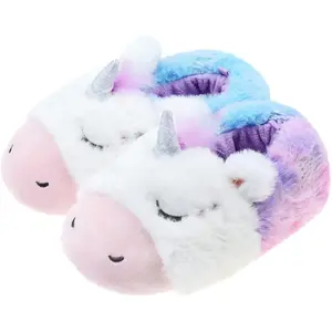L-SOK009   Toddler Girls Unicorn Slippers Dinosaur Boys Slippers Slip Resistant Little Kid House Shoes