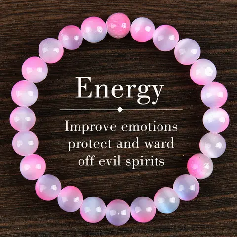 ARPURRAINA Unisex Simple Sparkling Colorblock Beaded Crystal Mixed Bracelet - 15-20cm/5.9-7.87in Fahlo-Style Protection Jewelry, Stone Bead Bracelet, Meaningful Friendship Gift