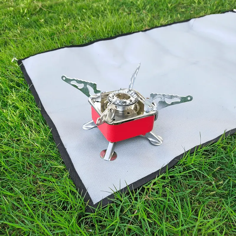 Heavy-Duty Fireproof Bbq Grill Mat - Flame Retardant, Ideal For Camping Stoves & Outdoor Pits