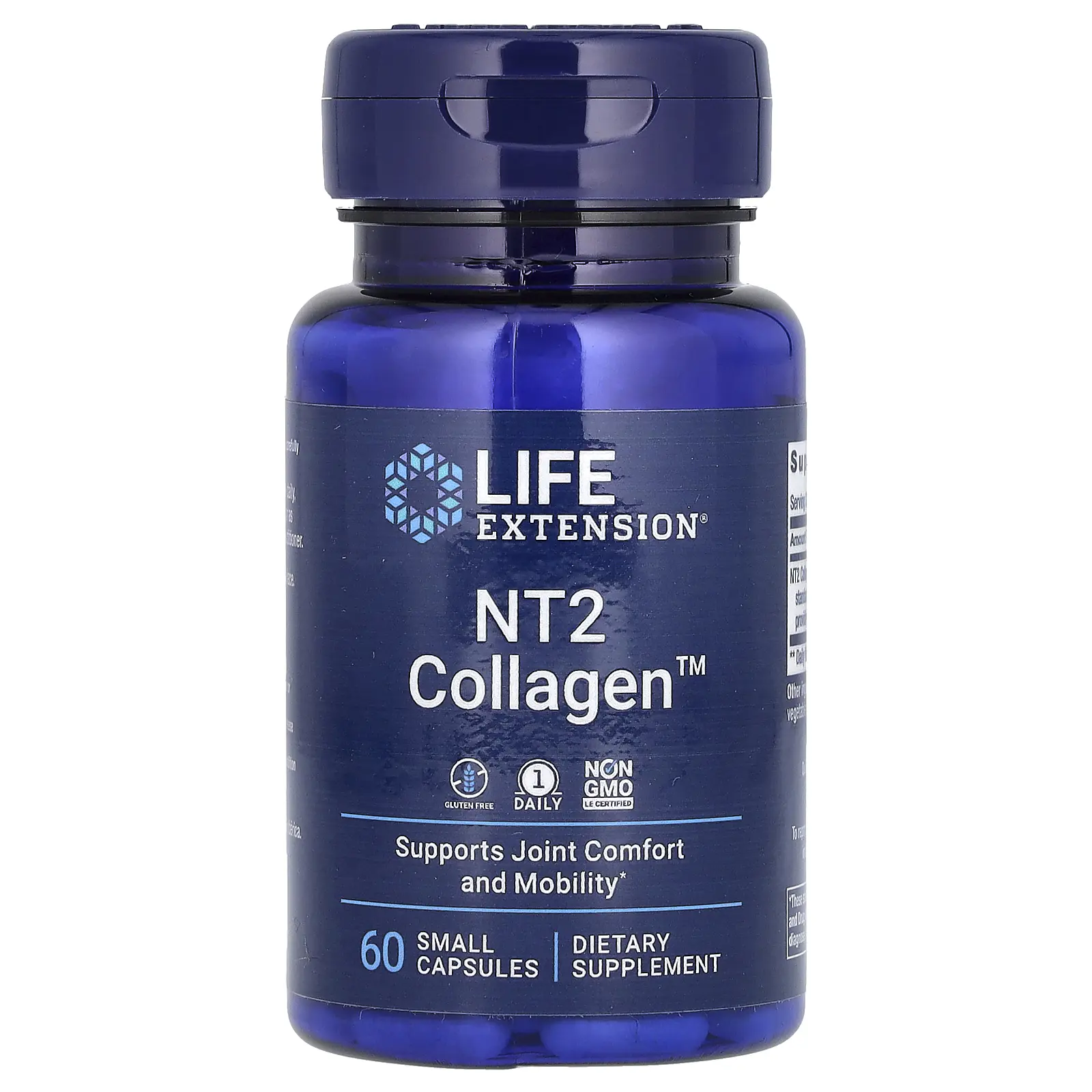 Life Extension NT2 Collagen, 60 Small Capsules (40 mg per Capsule)
