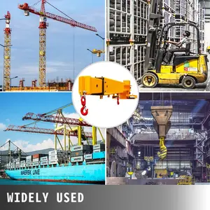VEVOR Forklift Mobile Crane 6000lbs/3T Capacity, Forklift Crane Attachment 2 Hooks, Forklift Lifting Hoist with Truss Jib Boom, Forklift Extension, Forklift Boom Attachment Towing Handling Equipment
