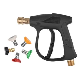 Garden High-Pressure Cleaner  Includes 5 Spray Nozzles Cool Short Handheld Water Spray Tool