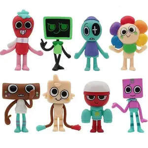 Dandy's World 8/12 Styles Action Figures 6-8CM Sunflower Lily Magician Game Character Doll Collectible Model Desktop Ornament Kids Gift