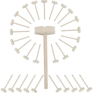 12 count Small Wooden Hammers Mallets For , Little Mini  Hammer,Mallet for Breakable Heart Mold or  making or Crab (12-hammer)