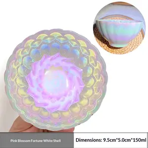 Pearl Shell Jianzhan Tea Cup - Handcrafted Multicolor Kiln-Changed Tenmoku Porcelain Master' s Cup