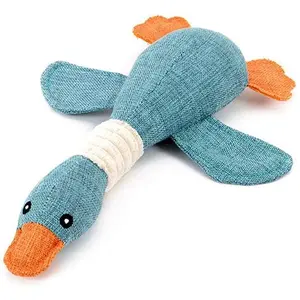 Small Dog Toys for Aggressive Chewers: Durable Squeaky Goose Puppy Chew Toy for Teething Small & Medium Breeds