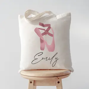 Personalised Ballet Tote Bag, Ballet Bag, Ballerina Gift, Dance Gift, Kids Dance Bag, Ballerina Bag #757