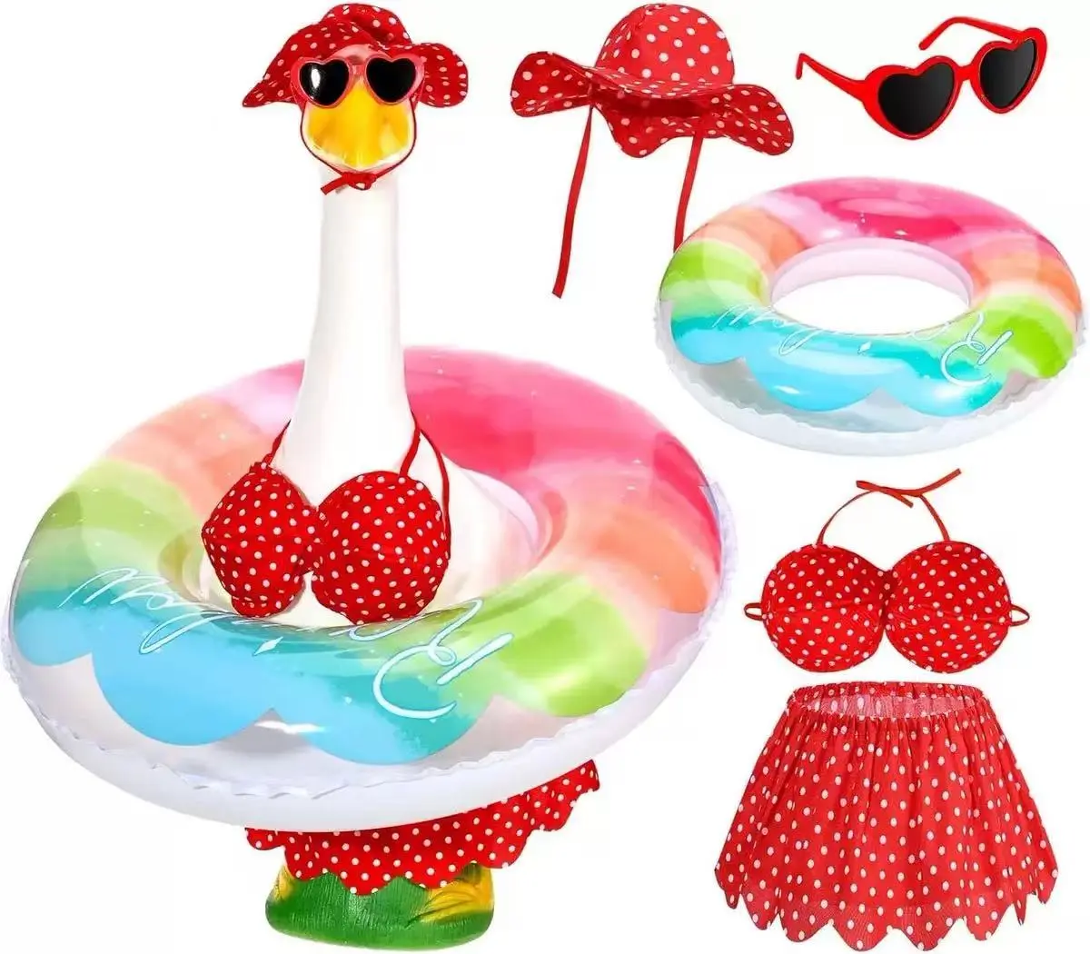 DIY Raincoat-Style Porch Goose Costume Toy - Outdoor Goose Decoration, Festive Outfit Set for Specialty DIY Supplies