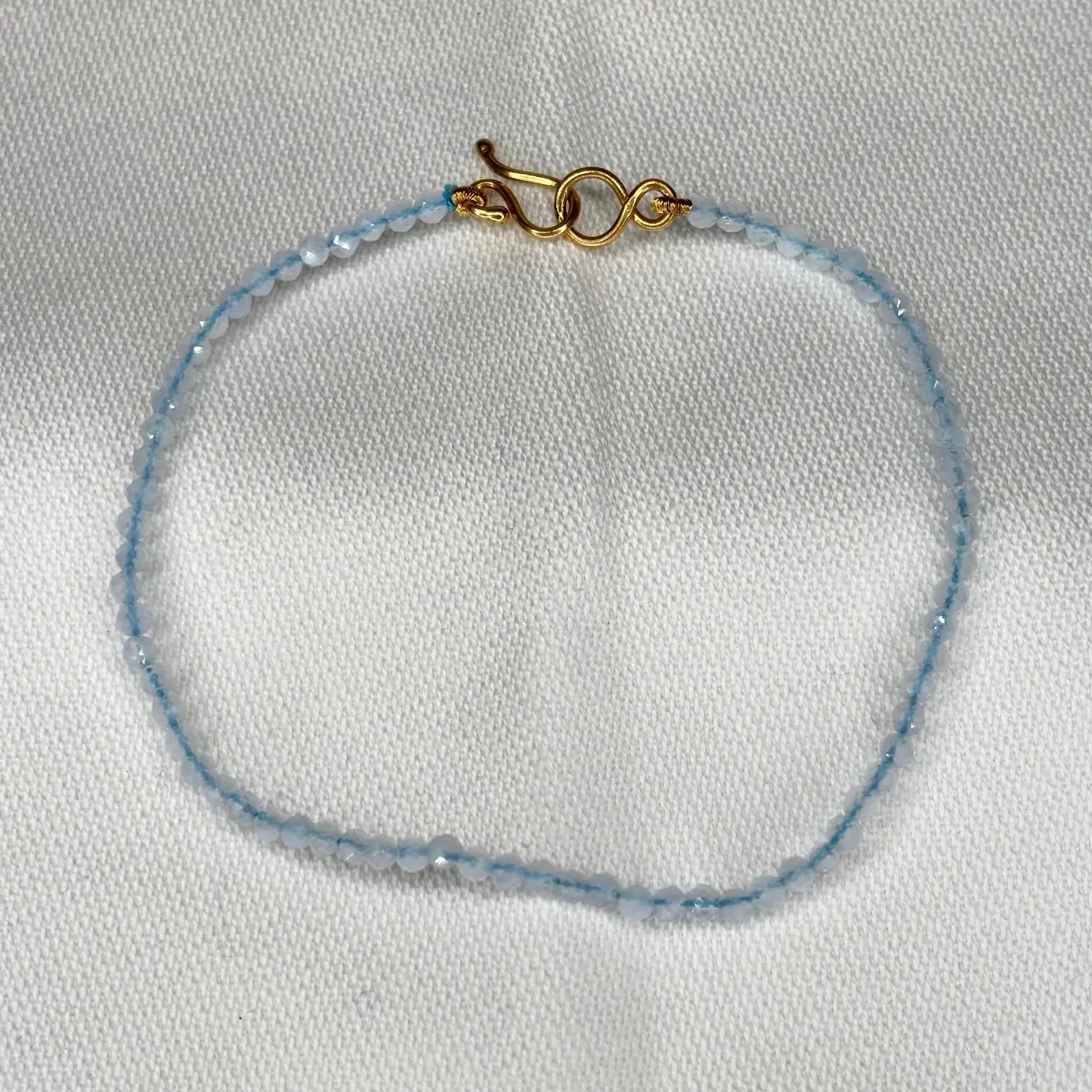 {Lena Skadegard} Bracelet :: Larimar with 9k Gold Clasp