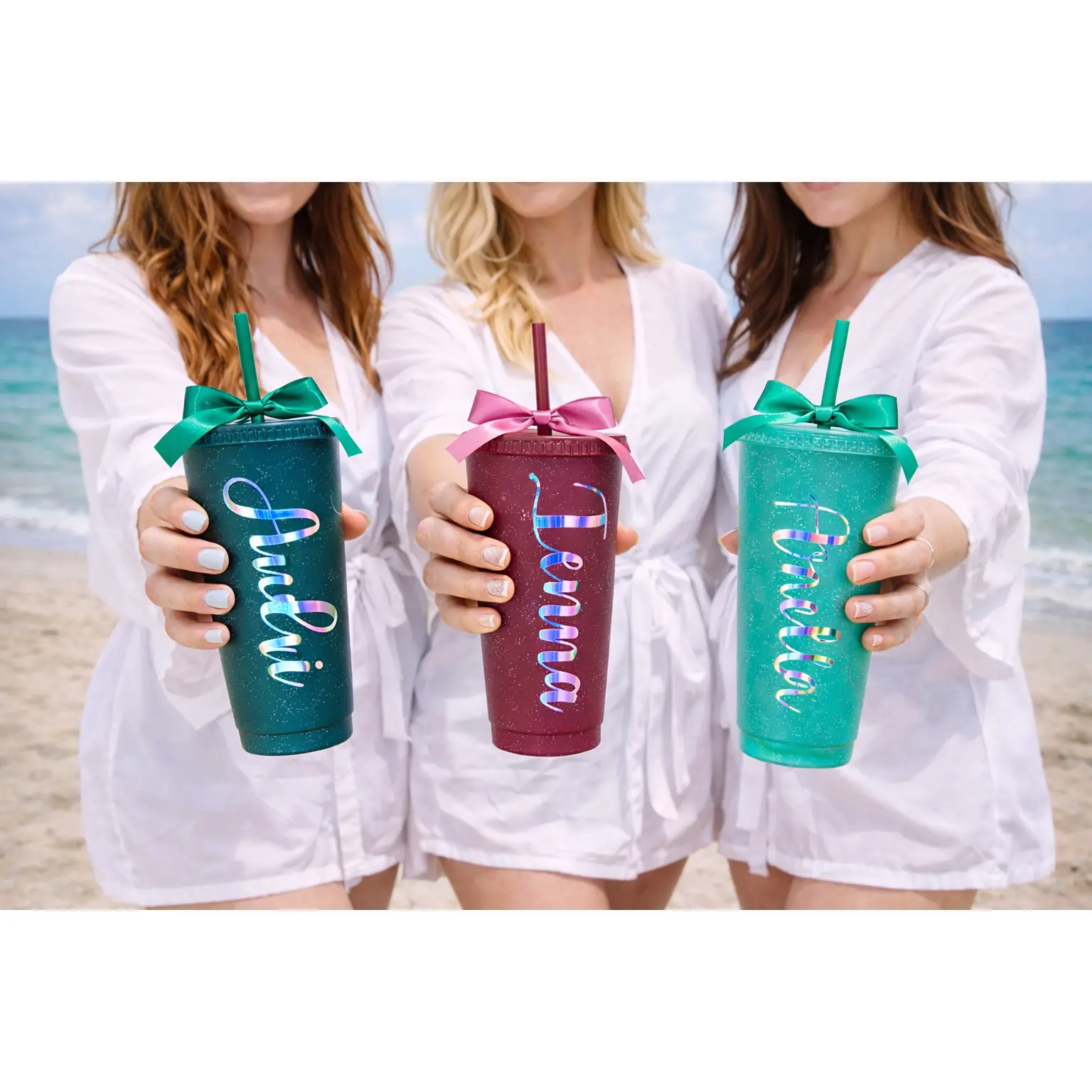Customized Bridesmaids Plastic Tumblers