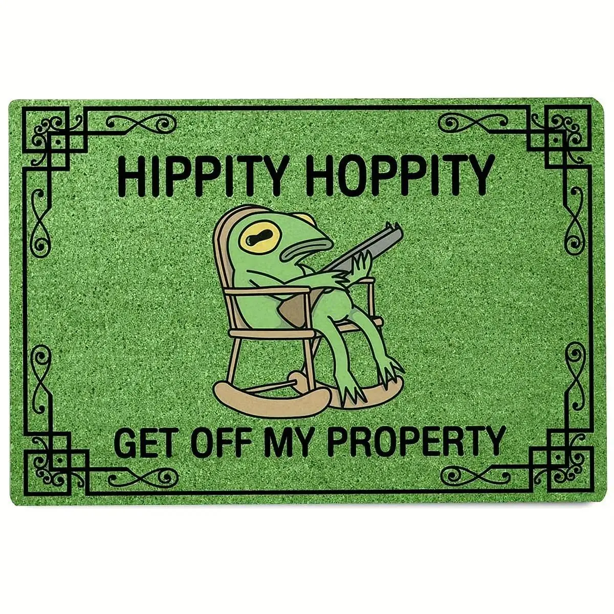Funny Anti-Slip Traction PVC Door Mat - 100% Polyester Flannel, Machine Washable, Stain Resistant, Wrinkle Resistant, Lightweight, Durable, Dustproof Rug for Indoor Entryway, Front Door Decor