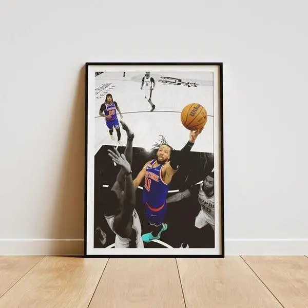 Jalen Brunson New York 2026 Poster, Basketball Hoops Wall Art, Sports Fan Decor Print (Unframed)