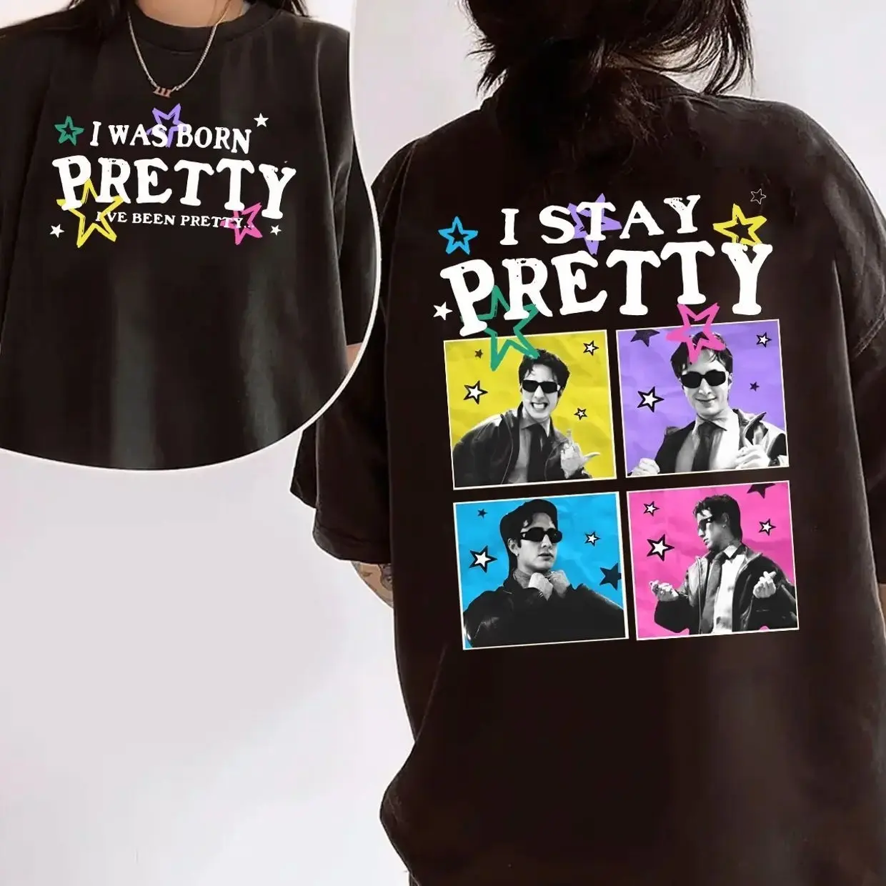 I Was Born Pretty I Been Pretty Hudson Williams T-Shirts, Crewneck Sweatshirts & Pullover Hoodie, I Stay Pretty Tee, Heated Hockey Romance Shirt F4EH