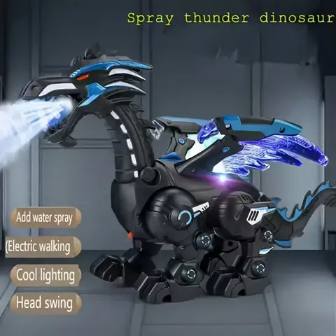 Walking Dinosaur Robot Toy with Realistic Roaring Sounds Moving Smoke Effects Simulation Breathable Mist for Ages 3-12 Brain-Developing Mechanical Dino Christmas Gift