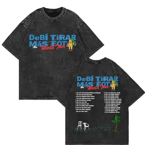 Washed Cotton Rapper DTMF World Tour 2025-2026 T-Shirt, Concert Clothing Vintage Harajuku High Quality Clothes Cotton Tee for Fans Gift
