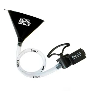 Chug Buddy Timer Beer Bong - Drink Speed Beer Funnel with Hose - Drinking Funnel Valve - Bachelor Party Games, College Party, Drinking Games