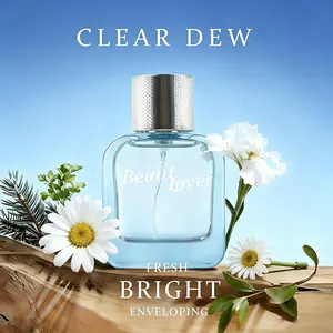 DVEOY Unisex Fresh Blue Floral Eau De Parfum 50ml - Clean, Light, Refreshing Aquatic Fragrance, Long-Lasting Women's Perfume for Daily Wear