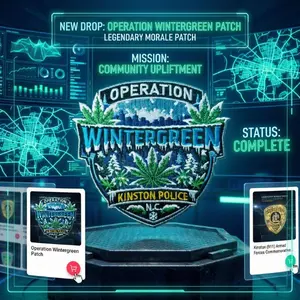 Kinston Community Unit Operation Wintergreen 2026 Patch Legendary Morale Edition +25 Boost 100% Embroidered Merrowed Edge 3.14" x 3.14"