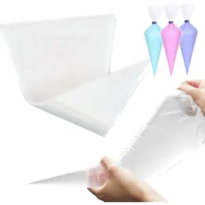 24 Inch 50pcs Thickened Disposable Tipless Piping Bags, Anti Burst Extra Large Food Grade Piping Bags for Cake Cupcakes Cookies Frosting
