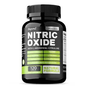 Buporai - Nitric Oxide Capsules - Dietary Supplement - Helps Improve Athletic Performance and Endurance - 120 Capsules/Multi-Bottle Pack