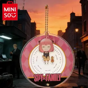 Miniso SPY x FAMILY Series Acrylic Keychain Anya & Yor Forger Officially Licensed Character Charm Bag Accessory