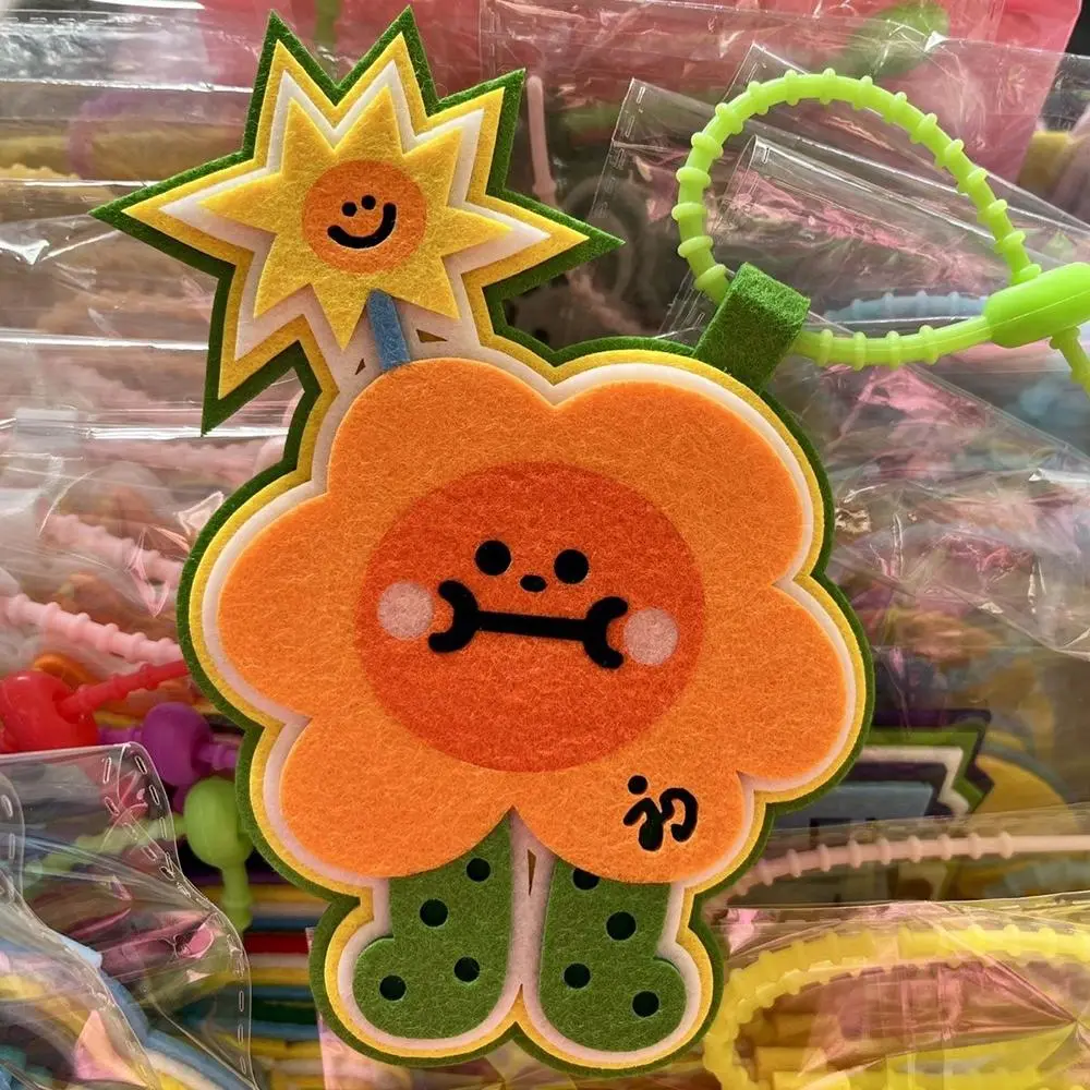 Thai TV Drama JoongDunk Cosplay Keychain Handmade Weaving Sunflower Key Chain Bag Pendant Couple Keyring Accessories