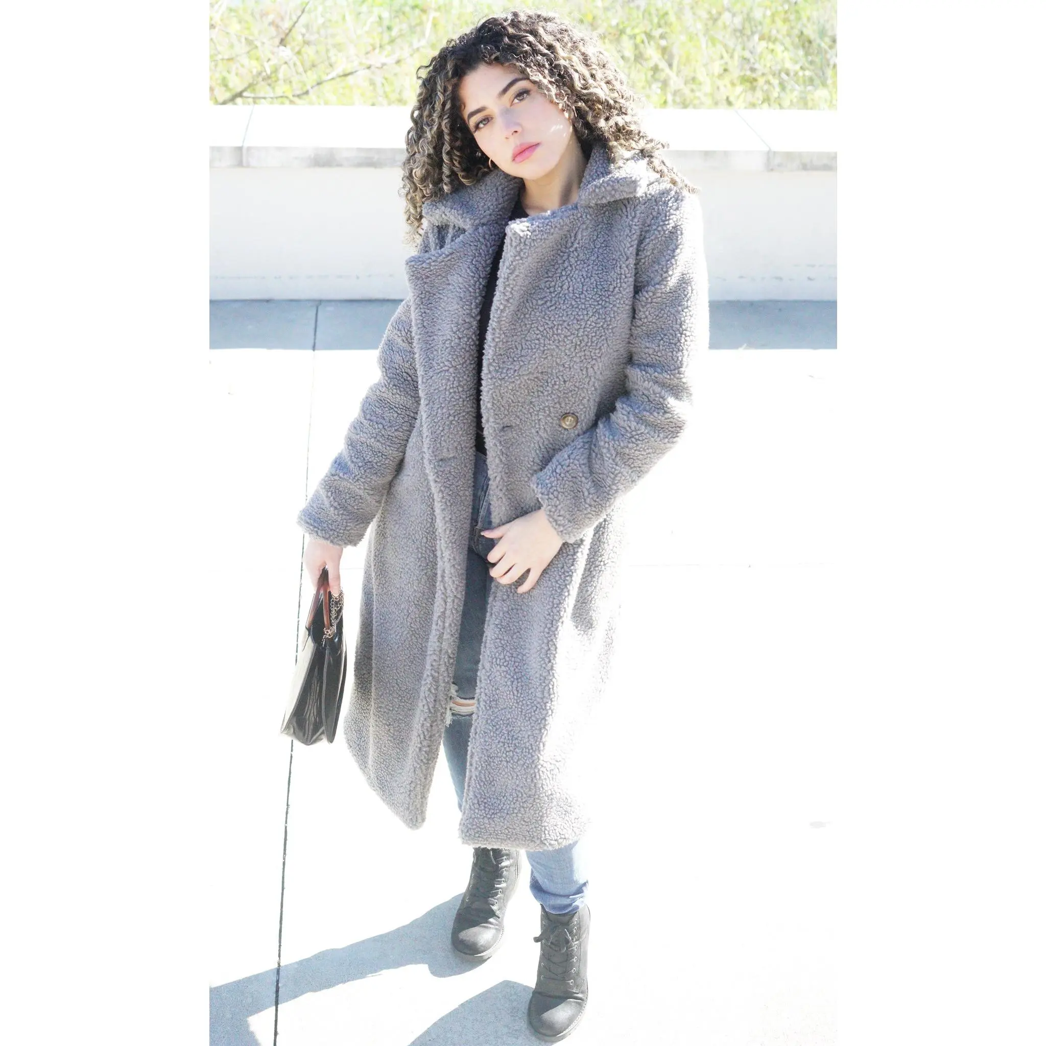 Teddybear Coat- Grey