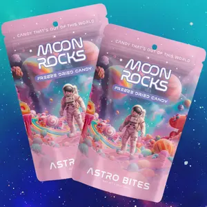 Moon Rocks Freeze-Dried Candy – Astro Bites: Light & Crunchy Gummy Explosion That Pops With Flavor - 2 pack