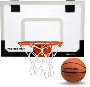 Mini Indoor Basketball Hoop Set with Ball, Over The Door Basketball Goal for Home, Dorm & Office