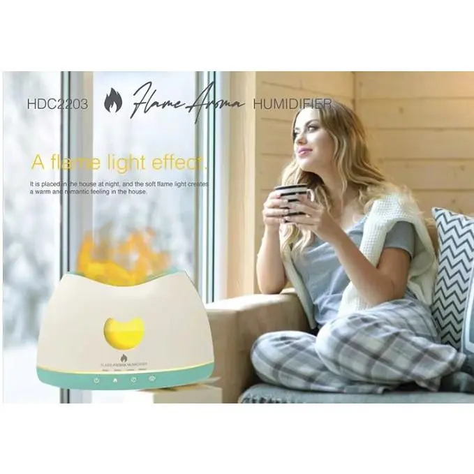 2024 New Types Essential Oil Diffuser Flame Diffuser Cool Mist Air Humidifier For Baby