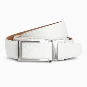 Alligator Pearl White V2 Ratchet Belt, 1 3/8" Strap [35mm]