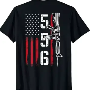 Ar 15 American Flag Ar15 Rifle Sling Gift GunS Owner Back T-Shirt