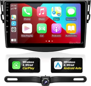 2G+64G Car Radio Stereo for Toyota RAV4 2007-2012: Wireless Carplay Android Auto 9 Inch Touch Screen Bluetooth GPS FM DSP SWC Backup Camera