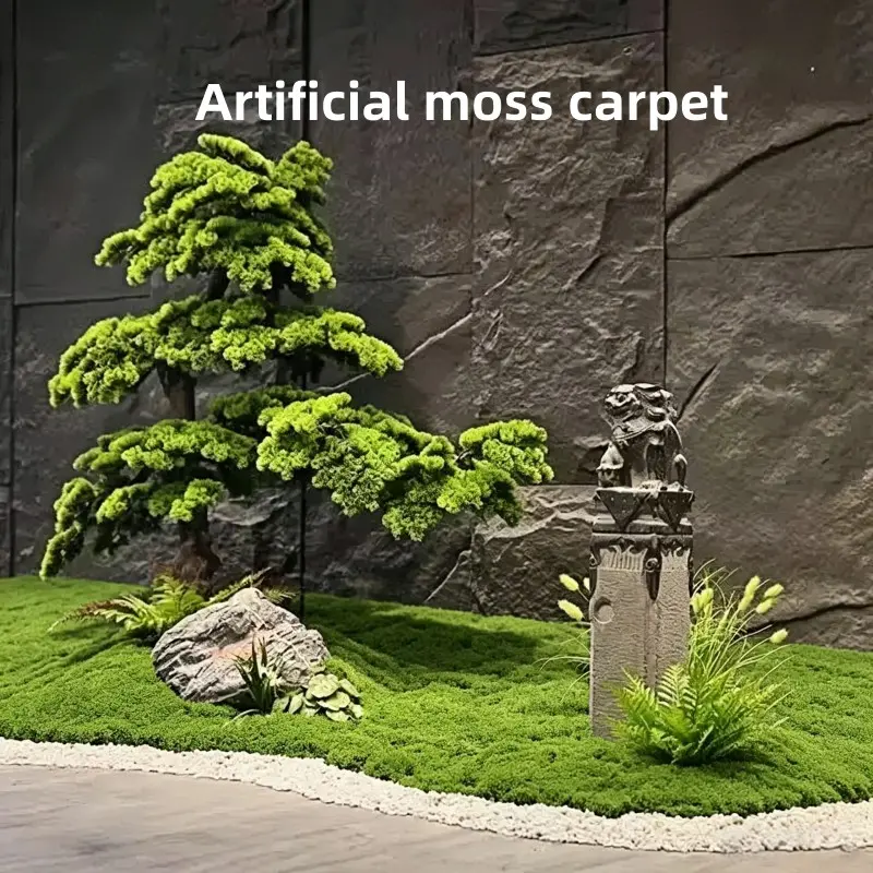 Artificial Moss Carpet, Realistic Moss Pad, Cuttable, Maintenance-Free and Decorative, Ideal for Wedding Decor, Garden, Roof, Wall, Indoor Outdoor Events