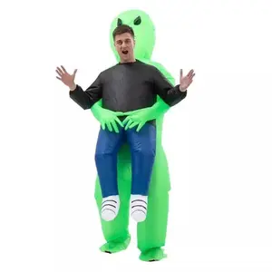 Inflatable Alien Ghost Hug Costume, Party Halloween Performance Dress, Role Play Fun Toy Suit, Rechargeable Battery Included