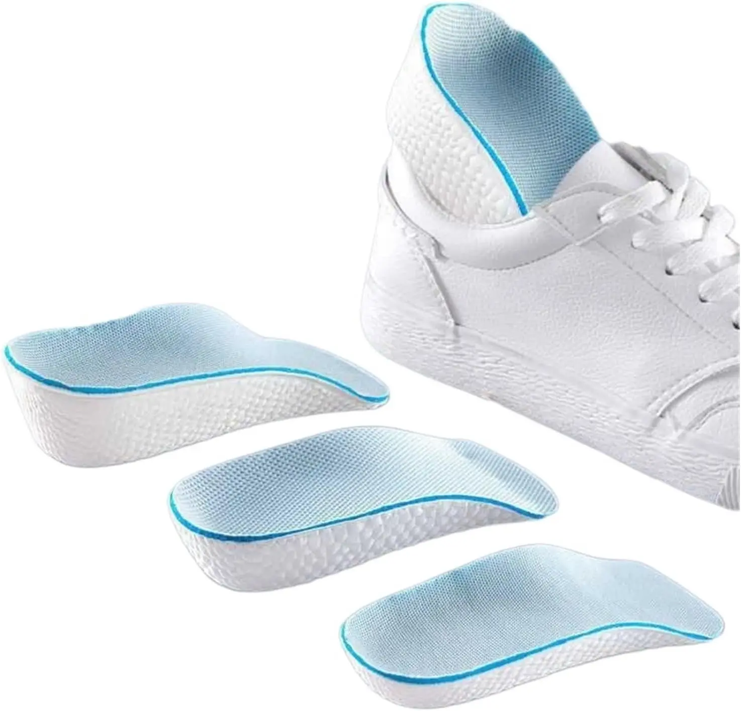 Height-Boosting EVA Insoles for Men and Women, Discreet Breathable Footwear Inserts, Comfortable Supportive Shoe Accessories for Sneakers with Heel Lift
