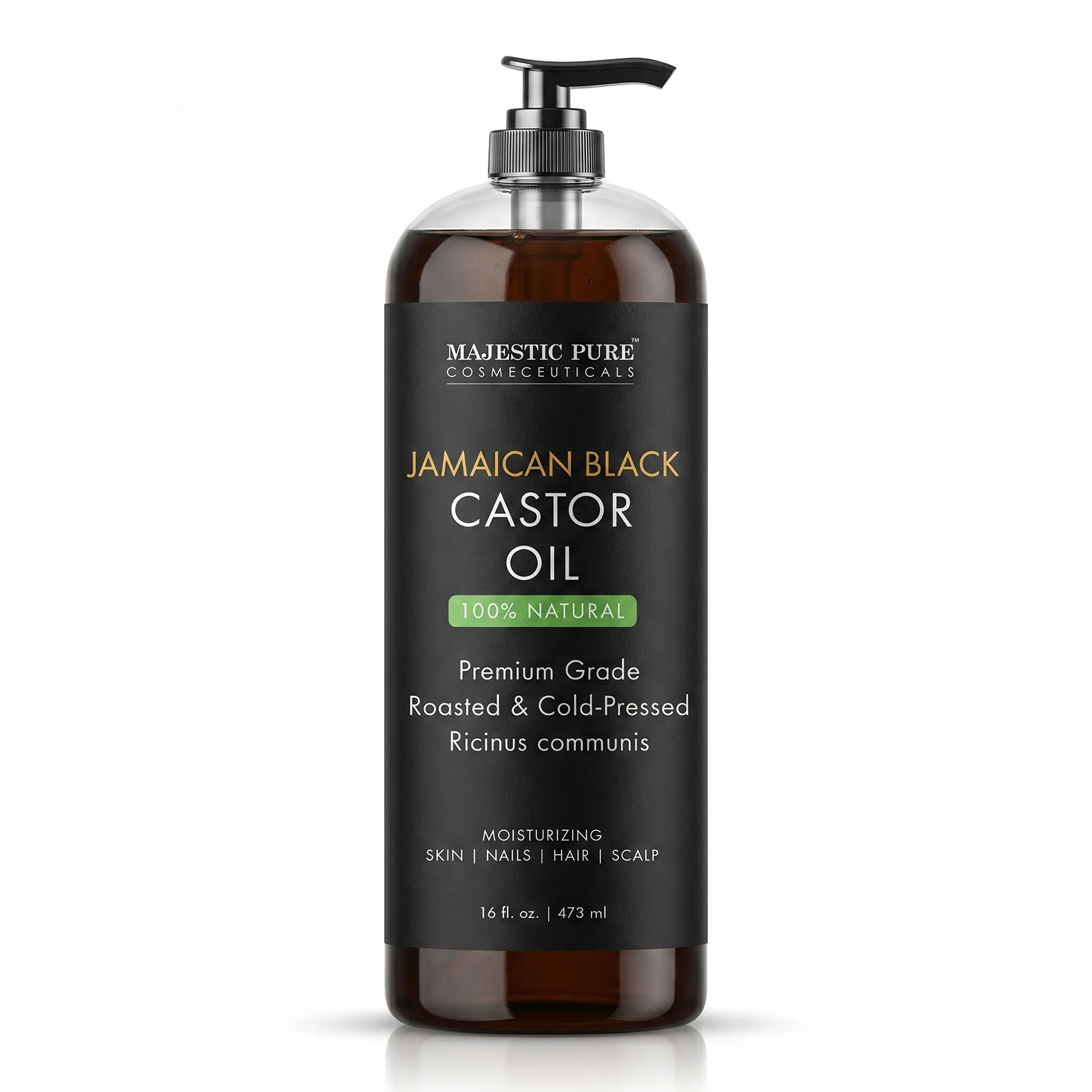 Jamaican Black Castor Oil for Hair Growth & Scalp Care, Cold-Pressed, Organic, Hexane-Free, 16 fl oz