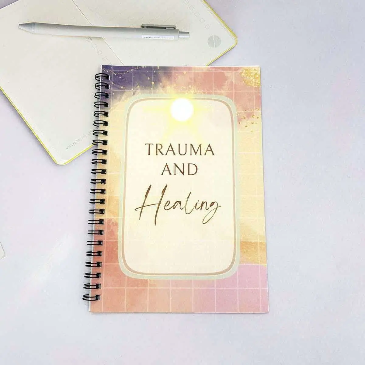 Trauma and Healing Coil Notebook, Stress Relief Journal, Mental Health Support Diary, Personal Growth Planner, Anxiety Management