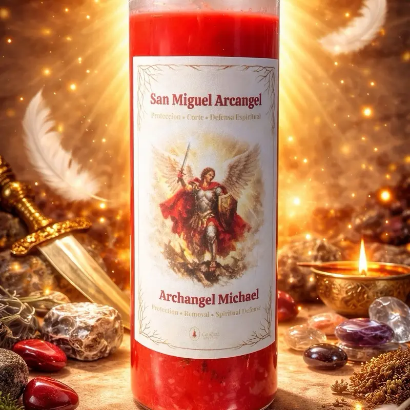 San Miguel Arcángel Candle ️ Protección Espiritual | Spiritual Protection & Removal