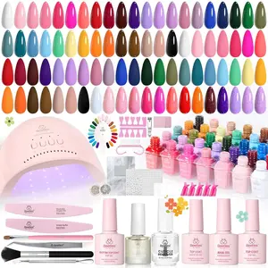 Beetles Gel Nail Polish Kit 5ML Upgrade Colorful Bottle Set with Base Matte&Glossy Top Coat Beauty Must Have DIY Salon Set Soak Off DIY Stuff Gifts for Women Girls Teen