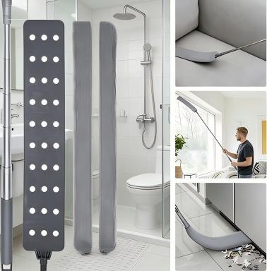 Retractable gap dust cleaner with 2 microfiber cleaning cloths. 60-inch long handle, washable and extendable duster brush, ideal for cleaning under appliances, furniture, sofas and refrigerators.